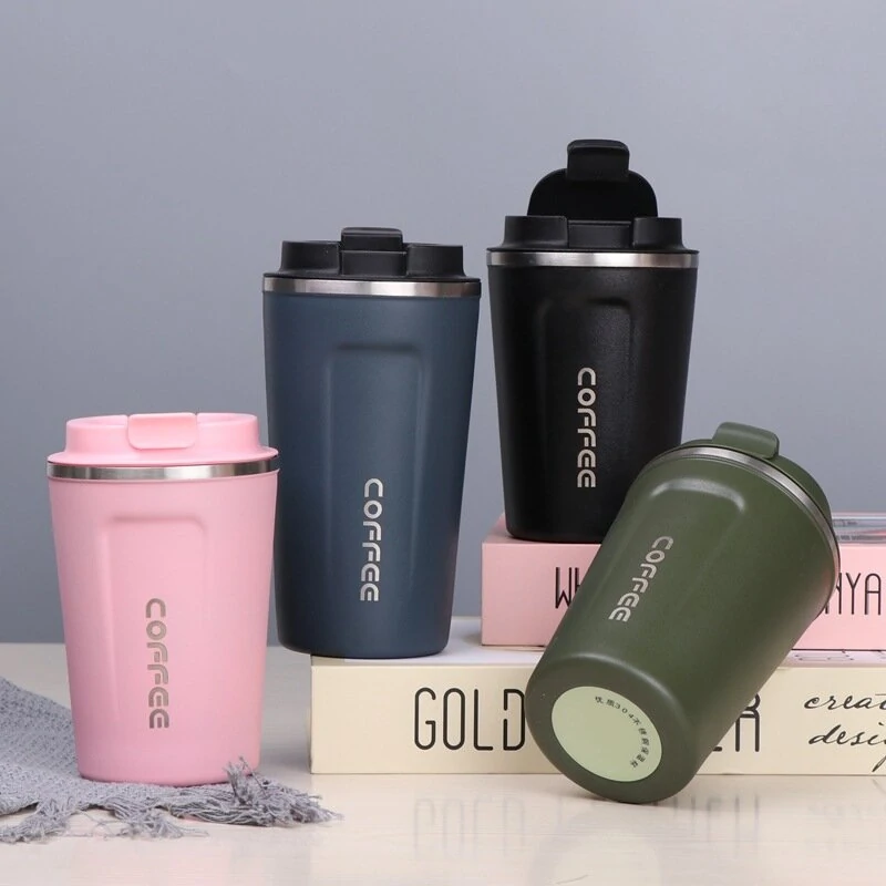 (image for) 380ml Stainless Steel Thermos Flask Vacuum Insulated Water Bottle Thermos Flask for Insulated Reusable Tumbler Cup for Coffee, Tea, and Soda